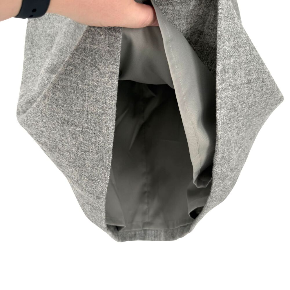 Talbots Pencil Skirt 6P Petite Gray Wool Blend Knit Office Lined Pocket Zip NWT - Picture 3 of 8